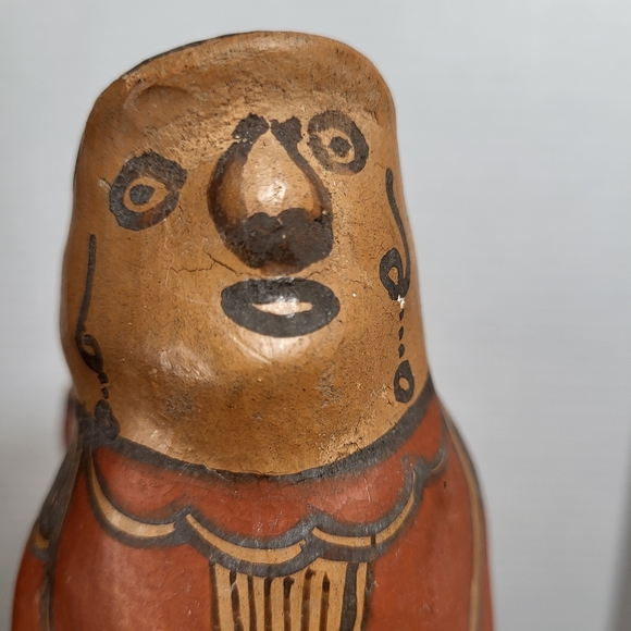 Vintage Hand Painted Red Clay Pottery Angel - Picture 3 of 16